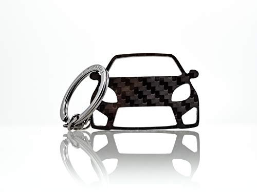 BlackStuff Carbon Karbonfaser Schlüsselanhänger Kompatibel mit Twingo II RS GT 2007-2012 BS-684