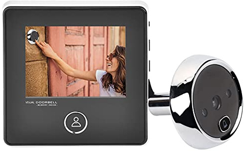 Sonew Digital Door Viewer, 3 inches TFT LCD Screen HD Smart Peephole Visual Doorbell with 1MP IR Night Vision Camera, Easy to Use, for Home Security (2)