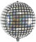 Folienballon Disco-Kugel 40cm Helium Luftballon Kindergeburtstag Geburtstag Partydeko holografisch // Generique - Discokugel-Ballon schwarz-silbern 40 cm