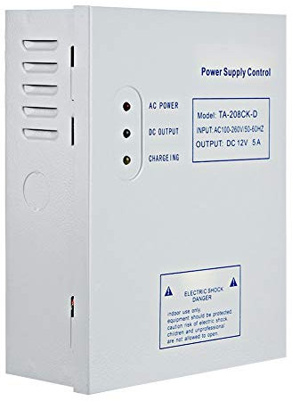 Topiky TA-208CK-D AC 110-240V DC 12V / 5A de Control de Acceso a la Puerta Fuente de alimentación de alimentación UPS