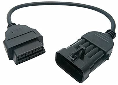 Aukson G34C Auto Diagnosekabel passende für Opel/Vauxhall – 10 Pin OBD zu 16 Pin OBD2 Adapter Kabel, OBDII Diagnose Stecker für Fahrzeugdiagnose