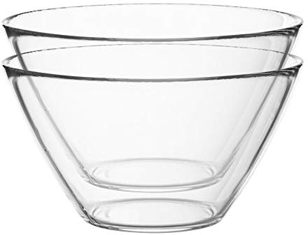 Bormioli Rocco 6pc Basic Glass Kitchen Mixing Bowl Set - for Preparation and Service - 1L