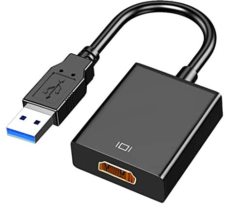 Zulpunur USB to HDMI Adapter, USB 3.0/2.0 to HDMI Cable Multi-Display Video Converter- PC Laptop Windows 7 8 10,Desktop, Laptop, PC, Monitor, Projector, HDTV.Not Support Chromebook