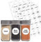 Pack of 96 White Spice Rack Labels for Jars and Bottles (30 mm) Waterproof Spice Jar Labels Pre Printed Kitchen Labels for Jars Spice, Herbs and Seasoning Storage Packwith®