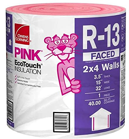 Owens Corning R-13 Pink Kraft Faced Fiberglass Insulation Roll 15 in. x 32 ft. (3)