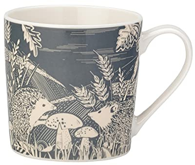 English Tableware Company Artisan Hedgehog Mug, 11.5 cm Diameter, Grey