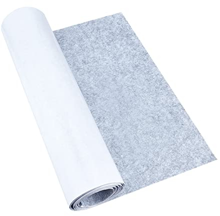 BENECREAT 200x40cm Graue Rückseite Selbstklebende Filzblätter Stoff Klebrige Blätter Stoff Peel Stick Für DIY Kostümherstellung Und Schmuckschatulle