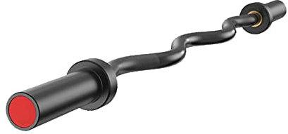 GEREP 120cm Kurzhantelstange Hantelstange Langhantelstange Rutschfester Griff für Sport Workout Training Gym/Schwarz/Curved bar