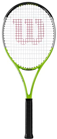 Wilson Blade Feel RXT 105 Adult Recreational Tennis Racket - Grip Size 3: 4 3/8, Green/Grey