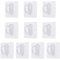 INCREWAY Adhesive Round Hooks, 10PCS Durable Acrylic Self Adhesive Hooks Wall Hooks Nail Free Hooks for Kitchen Bathroom