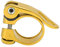 Agatige Fahrrad-Sattelstützenklemme, Schnellspanner-Sattelklemme aus Aluminiumlegierung für Straßen-Mountainbike XT-C68 31,8 mm(Golden)