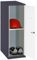Simon Rack Simonlocker Kommode, klein, 915 x 400 x 500 mm, Amario aus Metall, mit Schlüssel, Anthrazit/Weiß