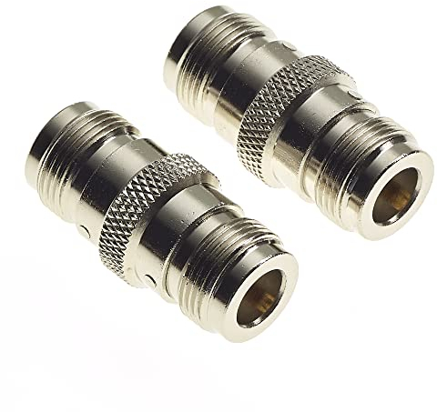 Keple N-Type Socket To Socket - Premium N-Type Female N-Female Barrels Adapter Coupler Joiner For Cell Booster CB Ham Radio Wireless WiFi Antenna Cable Connector RF Coax Connectors - Pack Of 2