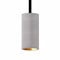 Betoniq Pendelleuchte Beton modern klein NARA13 außen grau innen gold - Industrial Design Betonlampe Hängelampe mit LED Glühbirne und Fassung GU10 - Hängeleuchten & Pendelleuchten in Betonoptik
