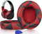 SoloWIT® Almohadillas de Repuesto para Beats Studio 2 y Studio 3, Auriculares con Cable e inalámbricos, Almohadillas con Piel proteica Suave, Espuma para Aislamiento del Ruido - Rojo Tormenta
