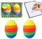 Qunkun Ostern Radiergummi Osterei, 2 Stück, Radierer Deko, Kinder, Ostern Dekorationen, Geschenke, Multicolored, Kautschuk