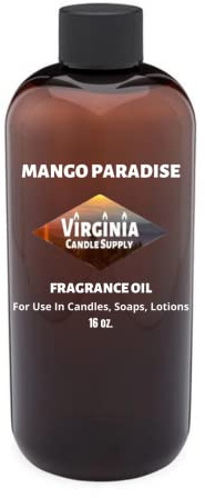 Mango Paradise Fragrance Oil (Our Version of The Brand Name) (16 oz Bottle) for Candle Making, Soap Making, Tart Making, Room Sprays, Lotions, Car Fresheners, Slime, Bath Bombs, Warmers……