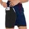 Badehose für Herren mit Kompression Mesh-Futter, 2 in 1 Schnelltrocknend Badeshorts Kurz, Verstellbar Tunnelzug Tasche Männer Schwimmhose Boardshorts für Strand Surf Sport Freizeit S Marine