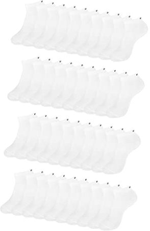ONE STRANGE ROCK Herren Damen Sneaker Socken 5, 10, 15, 20, 30 Paar, Farbe:Weiß - 20er Pack, Größe:47-50