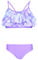 Aquarti Mädchen Bikini Set Bustier Bikinislip Zweiteiliger Badeanzug, Farbe: 030F mit Rüschen/Meerjungfrau Violett/Lila, Größe: 128