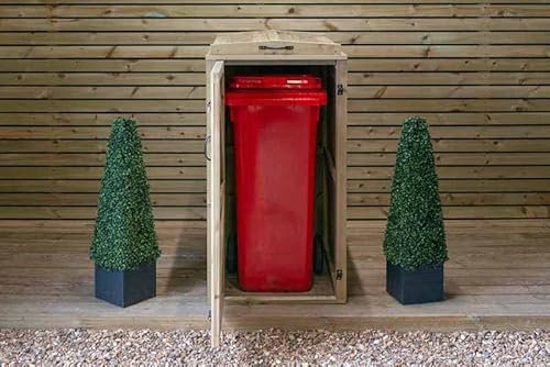 Garden Village Chatburn Single Wheelie Bin Store - Timber - L97 x W74.5 x H125 cm - Fits 1 x 360L Wheelie Bins