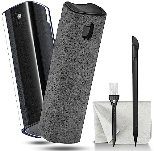 walrfid Paquete de 2 limpiadores de Pantalla en Aerosol y toallita para monitores de portátiles y Pantallas de automóviles, Kit de Limpieza de Niebla para Pantalla táctil de teléfono para Tableta