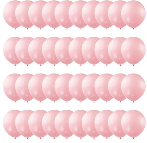 Palloncini rosa con nastro, 60 palloncini a elio rosa da 30,5 cm, kit per arco di palloncini rosa opaco in lattice rosa opaco, palloncini per feste di compleanno, matrimoni, lauree, anniversari,
