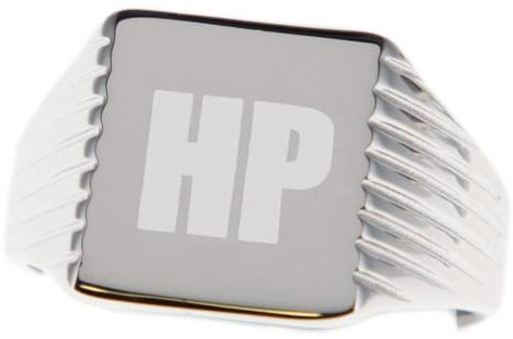 Ocadeau Chevalière Homme Argent personnalisé – Chevalière en Argent gravé – Gravure prénom ou Initiale sur chevalière Argent