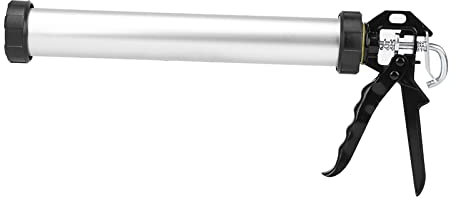 Caulking Guns, Aluminum Tube Silicone Caulking Guns Aluminum Alloy Hand Caulking Guns 600ml Caulk Tool Sausage Caulking Guns with 10 Nozzles for Caulking Glass Glue 1pc