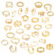 JENCVNL 33 Stück Vintage Gold Knuckle Ringe Set, Gold Stapelbare Fingerringe Boho Schmetterlings Knöchel Ringe Midi Ringe für Frauen Mädchen