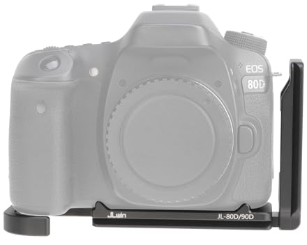 FOTGA Quick Release Plate L-Shaped Bracket Holder for Canon EOS 70D 80D 90D DSLR Camera, Extendable Vertical Plate for Arca-Swiss Tripod Ballhead
