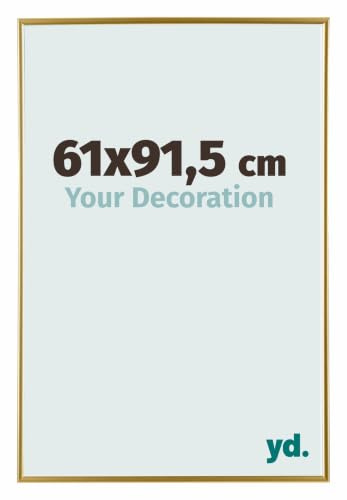 Your Decoration - Bilderrahmen 61x91,5 cm - Gold - Bilderrahmen aus Kunststoff mit Acrylglas - Antireflex - 61x91,5 Rahmen - Evry