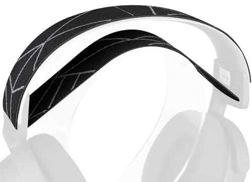 SOULWIT Flexible Fabric Replacement Headband for SteelSeries Arctis 7/7+/7X/7P/7P+/9/9X/Pro/Prime Gaming Headset, Headphones Replacement Band, Headstrap Head Cushion Pad Repair Part - Grey Line