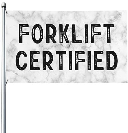 Bandiera della casa certificata per carrello elevatore, bandiera da 3x5 piedi su un lato esterno, striscioni dai colori vivaci anti-sbiadimento decorazione per esterni da giardino