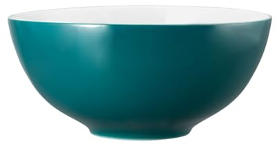 Seltmann Weiden Life Fashion Schüssel Ø 21 cm | Hochwertiges Porzellan, 2000 ml, Spülmaschinenfest & Mikrowellengeeignet | Moderne Schale mit farbiger Außenseite | Trendy Petrol