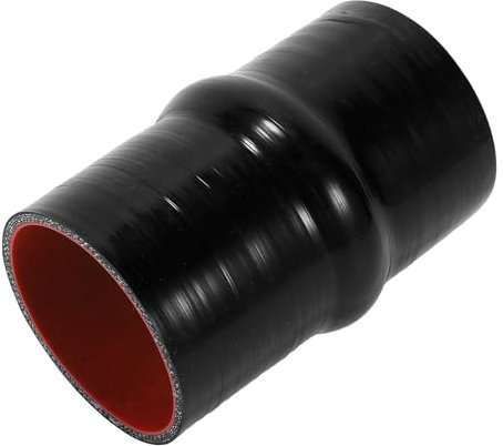 X AUTOHAUX 1 manguera de silicona universal para coche, 80 mm, 152 mm, color negro y rojo