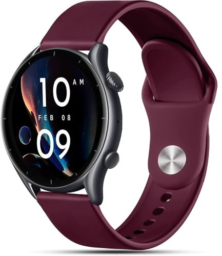 VELULYX Cinturino silicone per Amazfit GTR 47mm/GTR 2/GTR 2e/GTR 3/GTR 3 Pro/GTR 4/GTR 4 Pro/Stratos 3/Stratos 2, sportivo morbido 22 mm per Xiaomi Watch S1/Xiaomi Mi/Xiaomi S1 Active/Watch S3/Watch 2