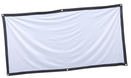 CONGARTENO Projector Screen for Home Theater Outdoor Camping High Definition Viewing Black and White Crease for Party Classroom Office Use
