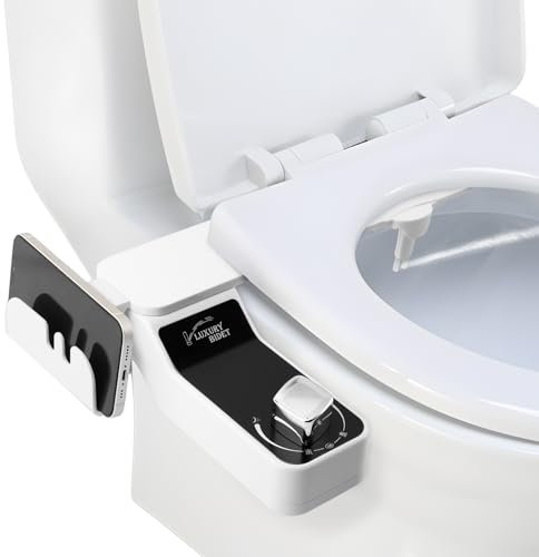 Bidet-Aufsatz für Toilette, nicht elektrisch, selbstreinigend, Doppeldüse für Bidet-Toilettensitz, Süßwasser, nicht elektrisch, Bidet-Aufsatz für WC-Sitz, einstellbarer Wasserdruck