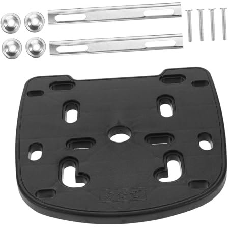 ULTECHNOVO 1 Set Thickened Base Plate Adapter for Motorcycle Trunk Luggage Rack Fitment and Fixed Plate Screws Sturdy Waterproof Material Antimovement Strips for Secure Installation