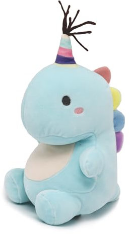 Hislovy 30cm Dino Kuscheltier, Dinosaurier Plüschtier Stofftier Plüsch Weihnachten Geburtstag Geschenke, Blau