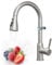 RUN HELIX Kitchen Tap - 3 Function Spray Head with Pull Out Spray, Kitchen Mixer Tap 360° Swivel & High Arc Design, Stainless Steel Faucet, Easy to Install, Stainless Steel