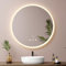 EMKE 600mm Bluetooth Bathroom Mirror with LED Lights, Acrylic Framed Illuminated Bathroom Mirror with Speaker/Time Display/Anti-fog/Dimmable,Wall Mounted Smart Mirrors, IP44