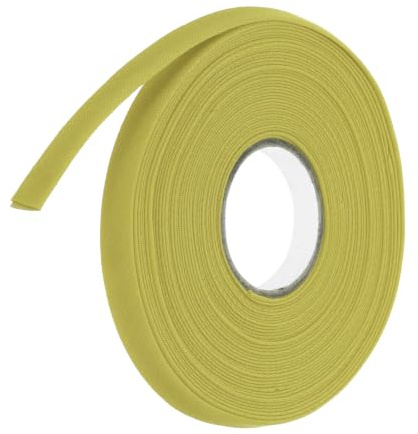 QUARKZMAN 9 Meter Schrägband Baumwolle Gold, 1 cm Einfassband zum Nähen, Stoffband für DIY-Projekte, Stricken, Nähen