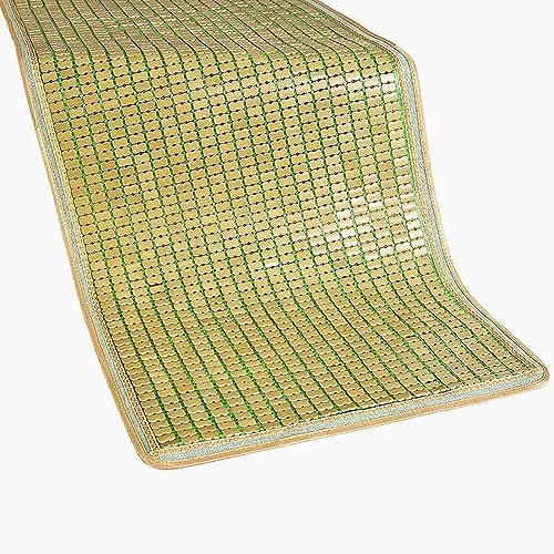 Tapis de lit en bambou respirant et pliable pour bureau, canapé et chambre à coucher, 90 x 120 cm