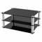 ZIHESY HiFi Rack Schwarz Acryl Audio Komponenten Rack 3 Schicht, Kleines Desktop Stand Rack Medienständer, for Kabelboxen DVD-Player TV Boxen Router(Black)
