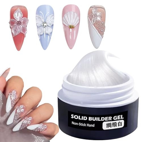 Hard Gel For Nails - Solid Sculpture | Clear Non-Stick Hand Nail Extension Gel | Three-Dimensional Shaped Nail Builder Strengthener Gel For Special Occasion, Practice, Everyday Home