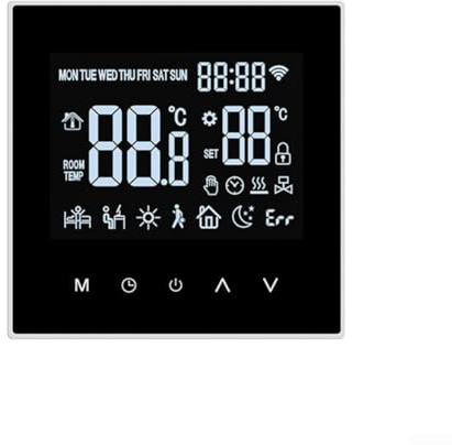 Durashmall WiFi Smart Water Heating Thermostat With Programmable Scheduling LCD Screen For Tuya App For Alexa Google For Combi Boiler 2 Wire Home Energy Efficiency