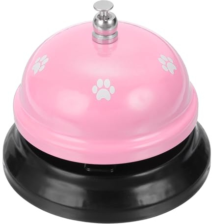 QUARKZMAN Campanello Da Tavolo Per Servizio 2.95 Pollici Colore Rosa Chiaro | Per Ristoranti Hotel Aree Di Ricevimento E Eventi Matrimonio, Campanello In Metallo
