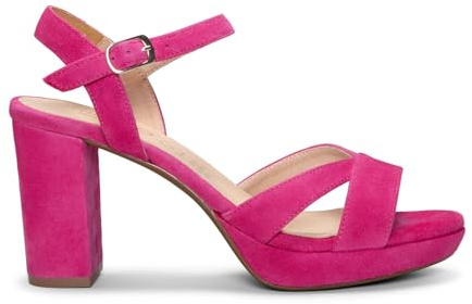 miMaO Sandalias Fucsia de Fiesta con tacón Alto y Plataforma. EU 38